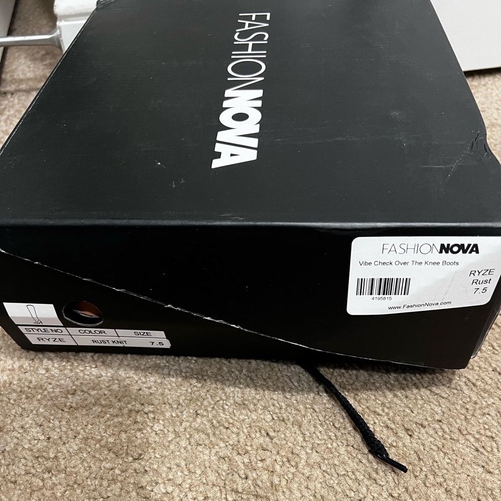 Fashion Nova Vibe Cheeks Rust Boots